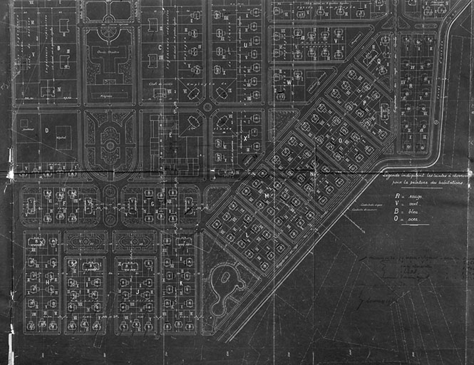 Disposition générale des habitations [détail : partie inférieure gauche]. © Jérôme Mongreville / Région Bourgogne-Franche-Comté, Inventaire du patrimoine - 1989