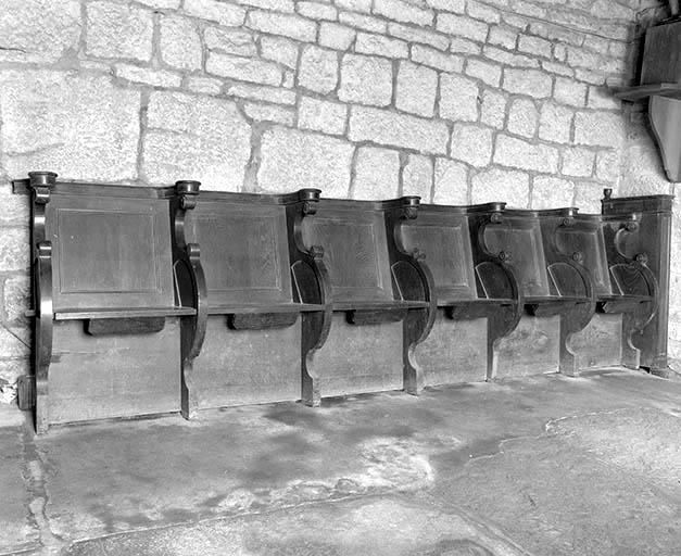 Stalles du choeur :  groupe de la 1ère travée nord. © Jérôme Mongreville / Région Bourgogne-Franche-Comté, Inventaire du patrimoine - 1989