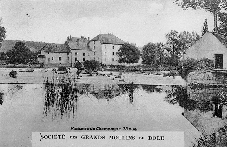 Maïserie de Champagne s/ Loue - Société des Grands Moulins de Dole. © Laurent  Poupard (reproduction) / Région Bourgogne-Franche-Comté, Inventaire du patrimoine - 1989