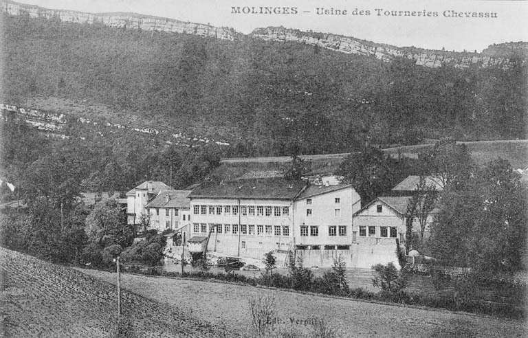 Molinges - Usine des Tourneries Chevassu. © Jérôme  Mongreville (reproduction) / Région Bourgogne-Franche-Comté, Inventaire du patrimoine - 1990