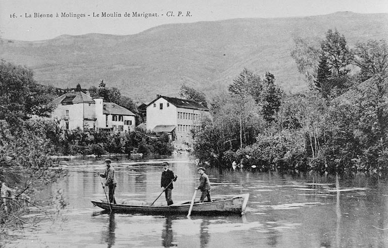 La Bienne à Molinges - Le Moulin de Marignat. © Jérôme  Mongreville (reproduction), P.R. / Région Bourgogne-Franche-Comté, Inventaire du patrimoine - 1990