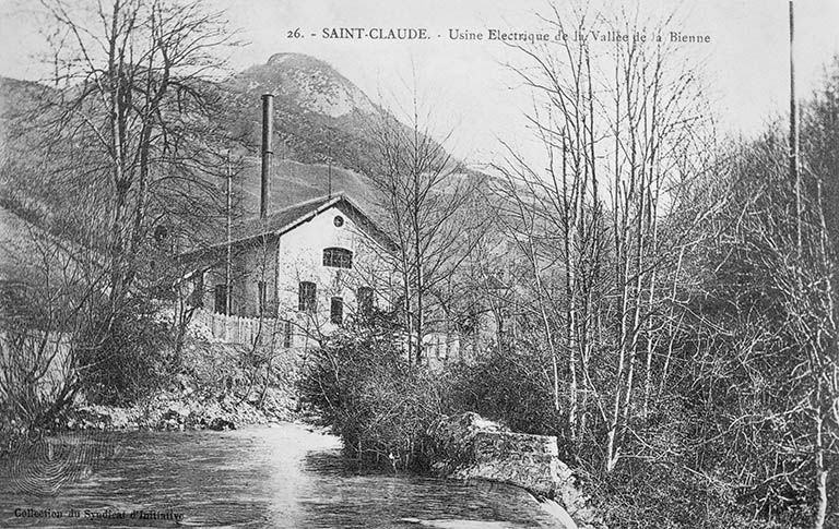 Saint-Claude. - Usine Electrique de la Vallée de la Bienne. © Jérôme  Mongreville (reproduction) / Région Bourgogne-Franche-Comté, Inventaire du patrimoine - 1990
