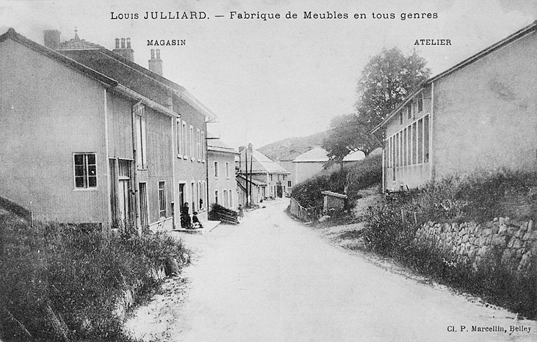 Louis Julliard. - Fabrique de meubles en tous genres. © Jérôme  Mongreville (reproduction) / Région Bourgogne-Franche-Comté, Inventaire du patrimoine - 1990