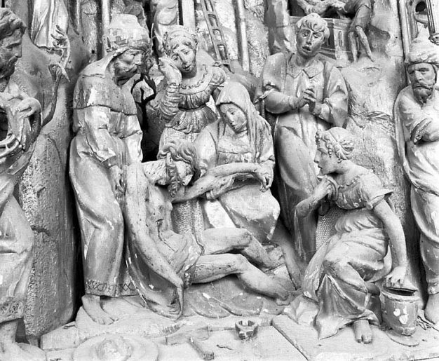 Partie inférieure de la Déploration. © Jérôme Mongreville / Région Bourgogne-Franche-Comté, Inventaire du patrimoine - 1990