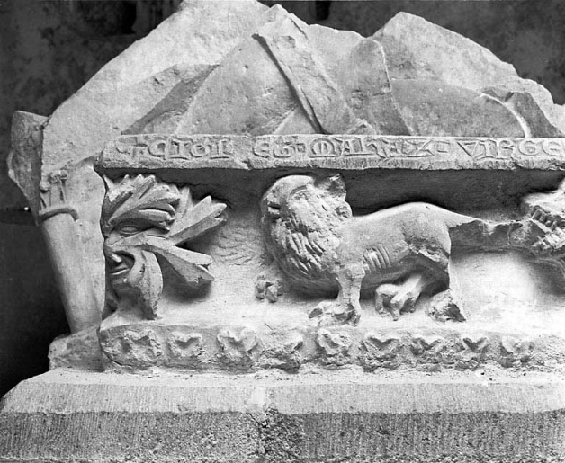 Détail de la frise : un lion. © Jérôme Mongreville / Région Bourgogne-Franche-Comté, Inventaire du patrimoine - 1990