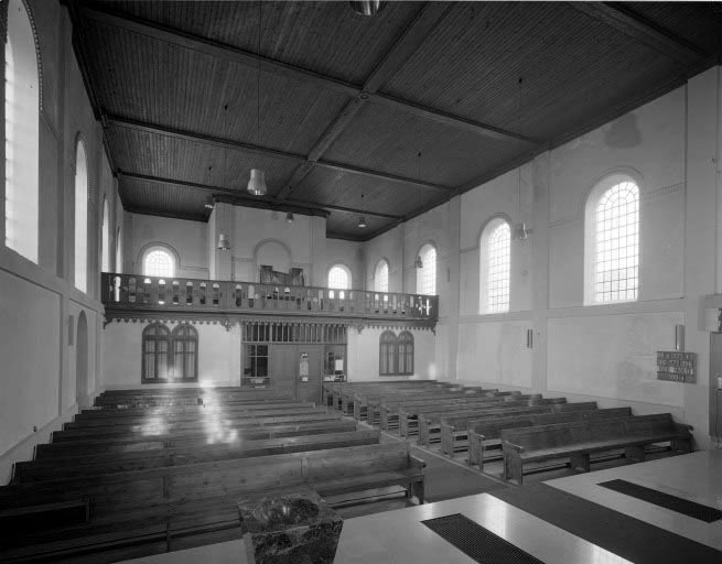 La nef vue depuis le choeur. © Jérôme Mongreville / Région Bourgogne-Franche-Comté, Inventaire du patrimoine - 1991