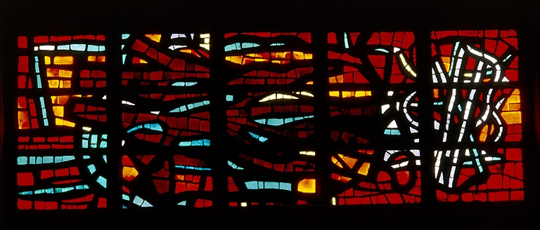 Baie n° 9 : la robe du Christ. © Jérôme Mongreville / Région Bourgogne-Franche-Comté, Inventaire du patrimoine - 1991