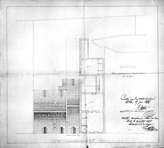 Maison appartenant à Mr Thurel [...] Plan du second étage. © Jérôme Mongreville / Région Bourgogne-Franche-Comté, Inventaire du patrimoine - 1991