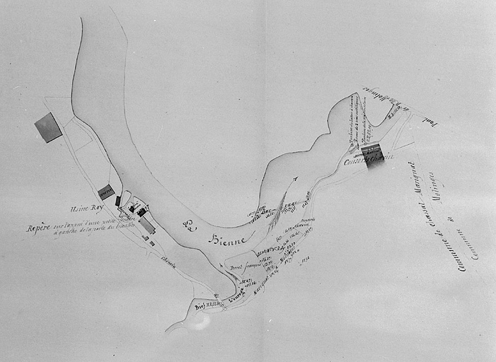 Demande en révision de réglement des usines des consorts Chavin. Plan [petit plan]. © Jérôme Mongreville, Lamairesse / Région Bourgogne-Franche-Comté, Inventaire du patrimoine - 1991