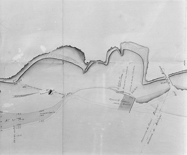 Demande en révision de réglement des usines des consorts Chavin. Plan [détail du grand plan]. © Jérôme Mongreville / Région Bourgogne-Franche-Comté, Inventaire du patrimoine - 1991