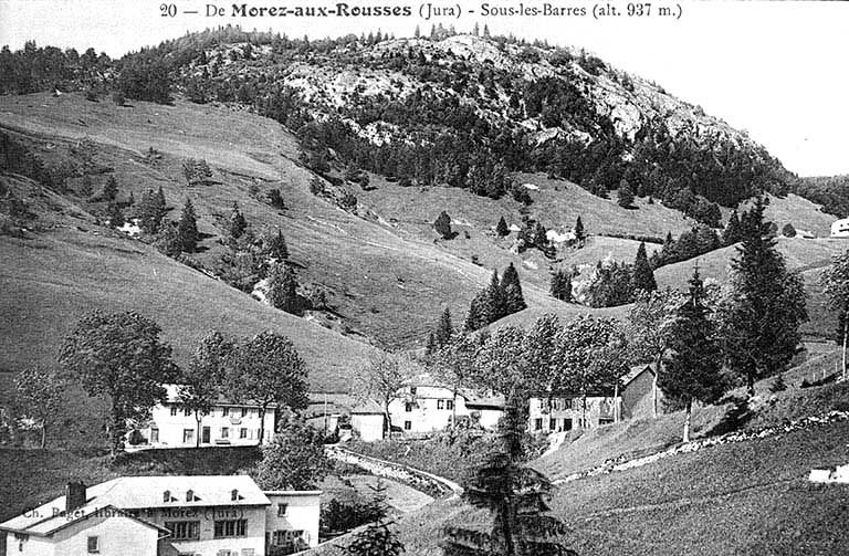 De Morez aux Rousses (Jura) - sous les Barres (alt. 937 m.). © Jérôme  Mongreville (reproduction) / Région Bourgogne-Franche-Comté, Inventaire du patrimoine - 1991