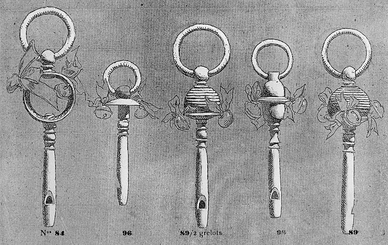Sifflets à grelots. © Jérôme Mongreville / Région Bourgogne-Franche-Comté, Inventaire du patrimoine - 1991
