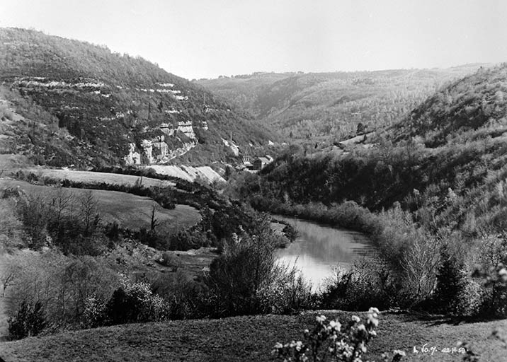 Verrou vu de l'aval [vue d'ensemble du site]. © Jérôme  Mongreville (reproduction) / Région Bourgogne-Franche-Comté, Inventaire du patrimoine - 1991