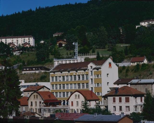 Façade postérieure du bâtiment de 1936, de trois quarts droite. © Jérôme Mongreville / Région Bourgogne-Franche-Comté, Inventaire du patrimoine - 1991 Façade postérieure du bâtiment de 1936, de trois quarts droite. © Jérôme Mongreville / Région Bourgogne-Franche-Comté, Inventaire du patrimoine - 1991