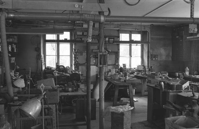Intérieur d'un atelier. © Laurent Poupard / Région Bourgogne-Franche-Comté, Inventaire du patrimoine - 1991