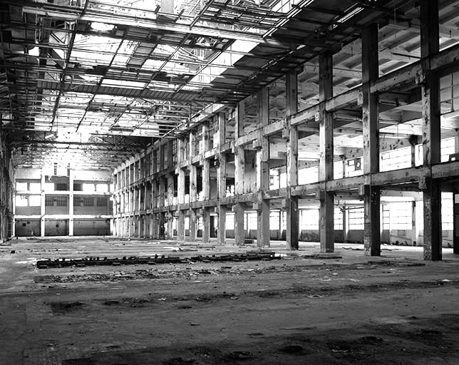 Intérieur des filatures, vu de trois quarts. © Yves Sancey / Région Bourgogne-Franche-Comté, Inventaire du patrimoine - 1992