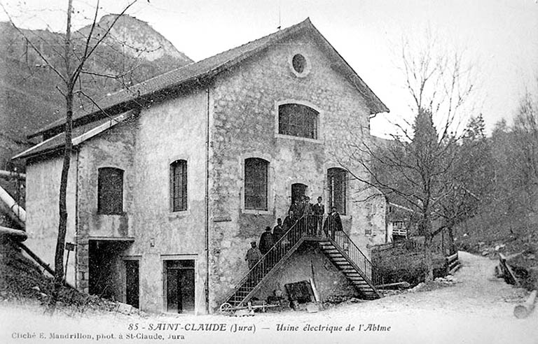 Saint-Claude (Jura) - Usine électrique de l'Abîme. © Jérôme  Mongreville (reproduction), E. Mandrillon / Région Bourgogne-Franche-Comté, Inventaire du patrimoine - 1992
