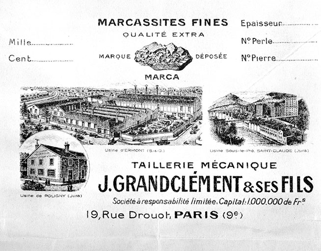 [Papier d'emballage et d'expédition des pierres de la taillerie mécanique J. Grandclément & ses Fils S.A.R.L.]. © Jérôme Mongreville / Région Bourgogne-Franche-Comté, Inventaire du patrimoine - 1992