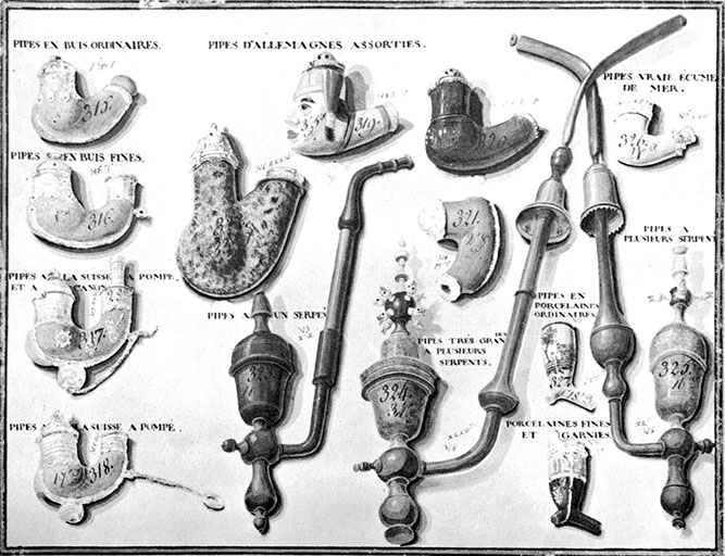 Modèles de pipes. © Jérôme Mongreville / Région Bourgogne-Franche-Comté, Inventaire du patrimoine - 1992