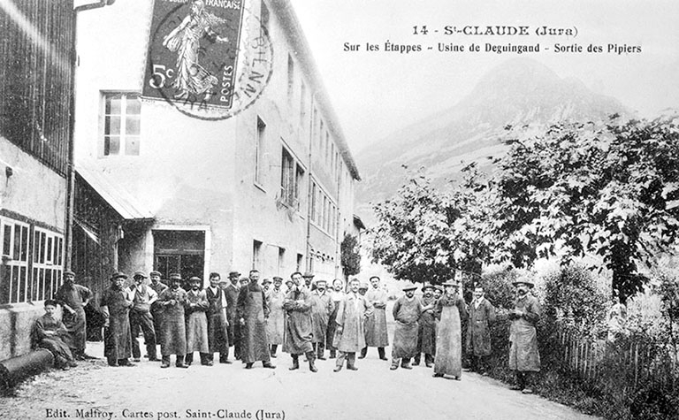 St-Claude (Jura). Sur les Etappes - Usine de Deguingand - Sortie des Pipiers. © Jérôme  Mongreville (reproduction) / Région Bourgogne-Franche-Comté, Inventaire du patrimoine - 1992