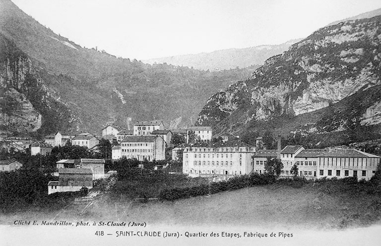 Saint-Claude (Jura) - Quartier des Etapes, Fabrique de Pipes. © Jérôme  Mongreville (reproduction), E. Mandrillon / Région Bourgogne-Franche-Comté, Inventaire du patrimoine - 1992