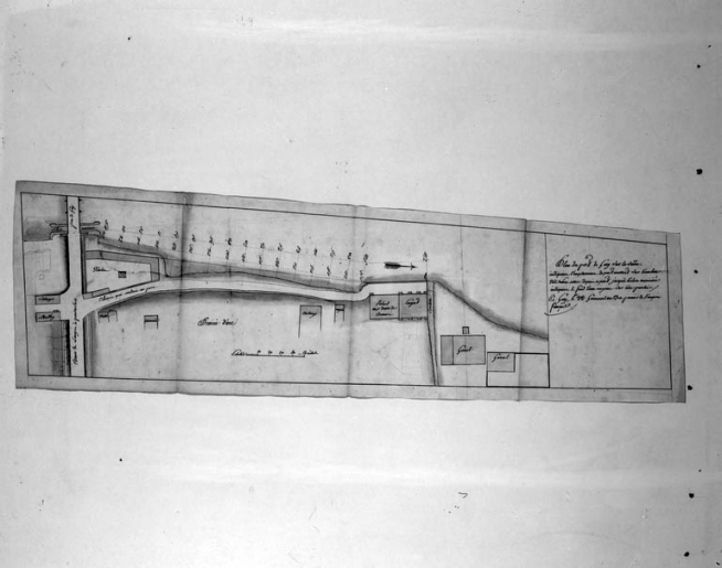 Plan du port, rive droite de la Saône. © Yves Sancey / Région Bourgogne-Franche-Comté, Inventaire du patrimoine - 1992
