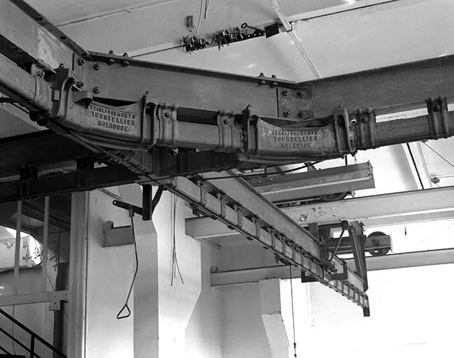Monorail : marque de fabrique et aiguillage. © Yves Sancey / Région Bourgogne-Franche-Comté, Inventaire du patrimoine - 1993