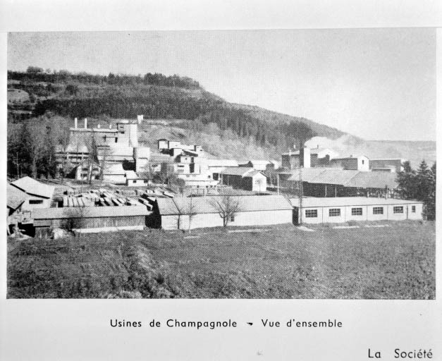 Usines de Champagnole - Vue d'ensemble. © Yves  Sancey (reproduction) / Région Bourgogne-Franche-Comté, Inventaire du patrimoine - 1993