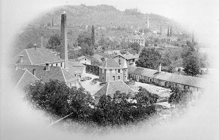 Vue d'ensemble à la fin du 19e siècle. © Yves  Sancey (reproduction), E. Mauvillier / Région Bourgogne-Franche-Comté, Inventaire du patrimoine - 1993