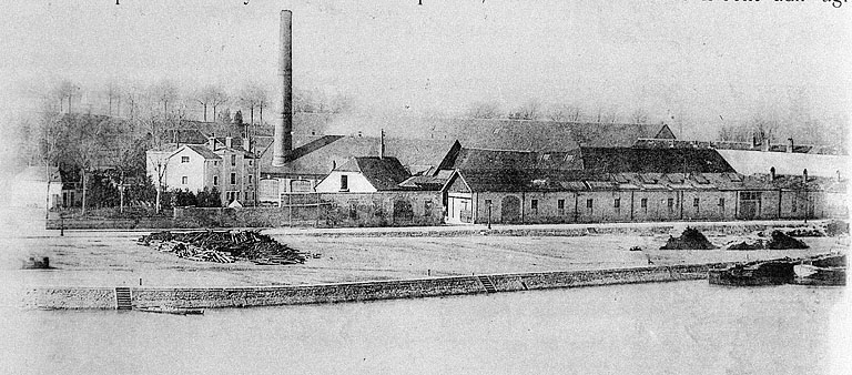 Vue d'ensemble depuis la rive droite. © Yves  Sancey (reproduction) / Région Bourgogne-Franche-Comté, Inventaire du patrimoine - 1993