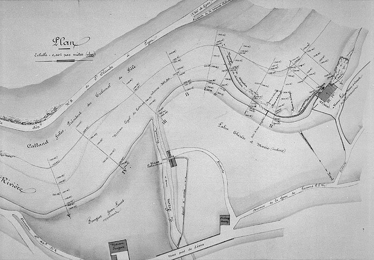 Usine hydraulique des fils de Louis Lahu négociants à Lavans [...] Plan. © Jérôme Mongreville, Messin / Région Bourgogne-Franche-Comté, Inventaire du patrimoine - 1994