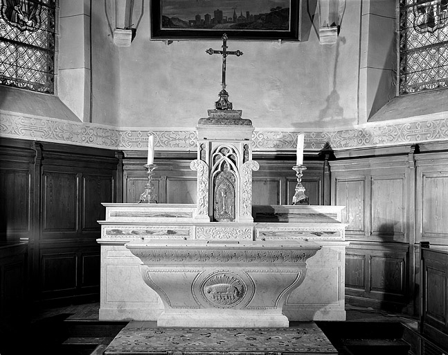 Le maître-autel et son tabernacle. © Yves Sancey / Région Bourgogne-Franche-Comté, Inventaire du patrimoine - 1994