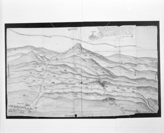 Commune des Moussières. Projet de maison d'école pour les deux sexes. Plan d'ensemble. © Jérôme Mongreville, Auguste Comoy / Région Bourgogne-Franche-Comté, Inventaire du patrimoine - 1994