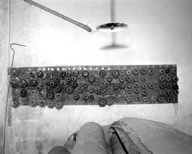 Ratelier de roues dentées pour les cardes. © Yves Sancey / Région Bourgogne-Franche-Comté, Inventaire du patrimoine - 1994