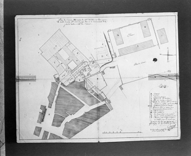 Plan montrant le projet de prolongation de la rue Signard. © Yves Sancey, Jean-Pierre Guyet / Région Bourgogne-Franche-Comté, Inventaire du patrimoine - 1994