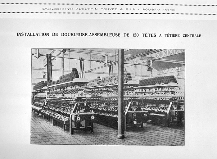 Installation de doubleuse-assembleuse de 120 têtes à têtière centrale. © Yves Sancey / Région Bourgogne-Franche-Comté, Inventaire du patrimoine - 1995