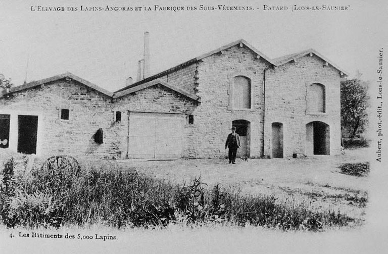 L'Elevage de Lapins-Angoras et la Fabrique des Sous-Vêtements. - Patard (Lons-le-Saunier). © Jérôme  Mongreville (reproduction) / Région Bourgogne-Franche-Comté, Inventaire du patrimoine - 1996