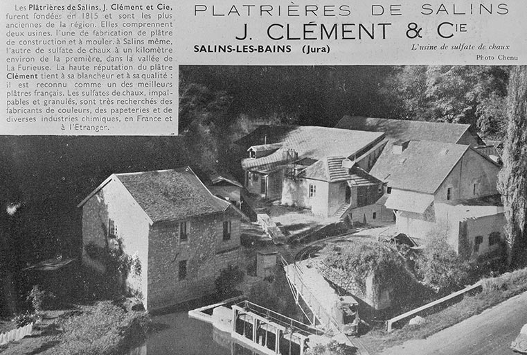 Plâtrières de Salins J. Clément & Cie. L'usine de sulfate de chaux. © Yves  Sancey (reproduction) / Région Bourgogne-Franche-Comté, Inventaire du patrimoine - 1996