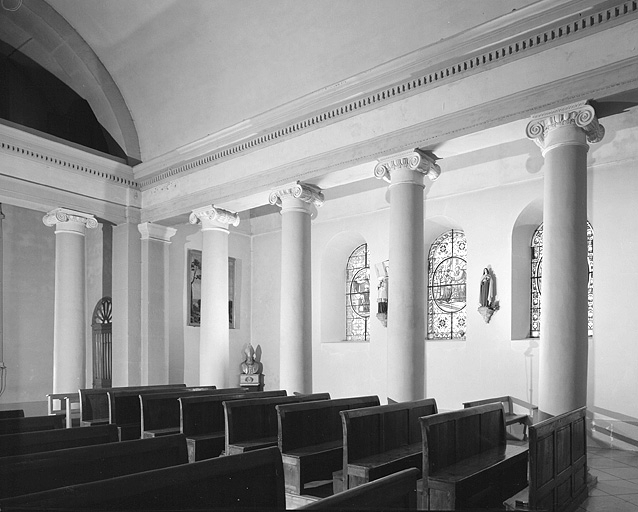 Elévation intérieure nord de la nef. © Yves Sancey / Région Bourgogne-Franche-Comté, Inventaire du patrimoine - 1996