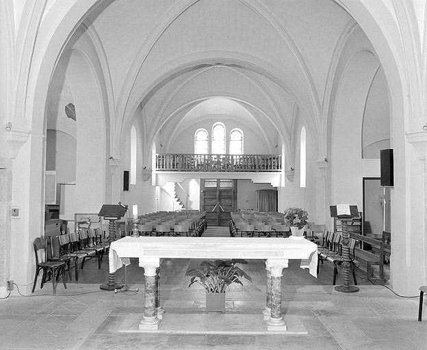 La nef vue depuis le choeur. © Yves Sancey / Région Bourgogne-Franche-Comté, Inventaire du patrimoine - 1996