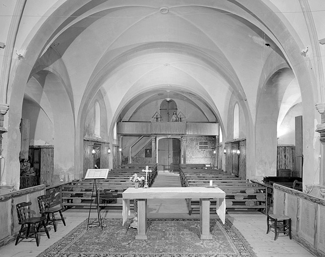 La nef vue depuis le choeur. © Yves Sancey / Région Bourgogne-Franche-Comté, Inventaire du patrimoine - 1996