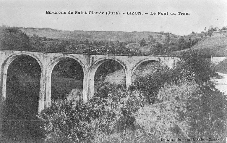 Environs de Saint-Claude (Jura) - Lizon - Le Pont du Tram. © Jérôme  Mongreville (reproduction) / Région Bourgogne-Franche-Comté, Inventaire du patrimoine - 1996