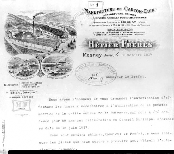 Papier à en-tête. © Jérôme Mongreville / Région Bourgogne-Franche-Comté, Inventaire du patrimoine - 1996