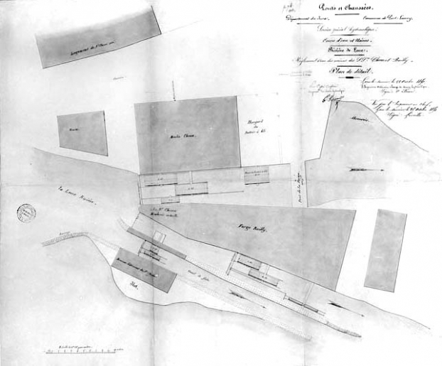 Plan de détail. Réglementation de l'usine des Sieurs Chenu et Bailly. © Jérôme Mongreville / Région Bourgogne-Franche-Comté, Inventaire du patrimoine - 1996 Plan de détail. Réglementation de l'usine des Sieurs Chenu et Bailly. © Jérôme Mongreville / Région Bourgogne-Franche-Comté, Inventaire du patrimoine - 1996