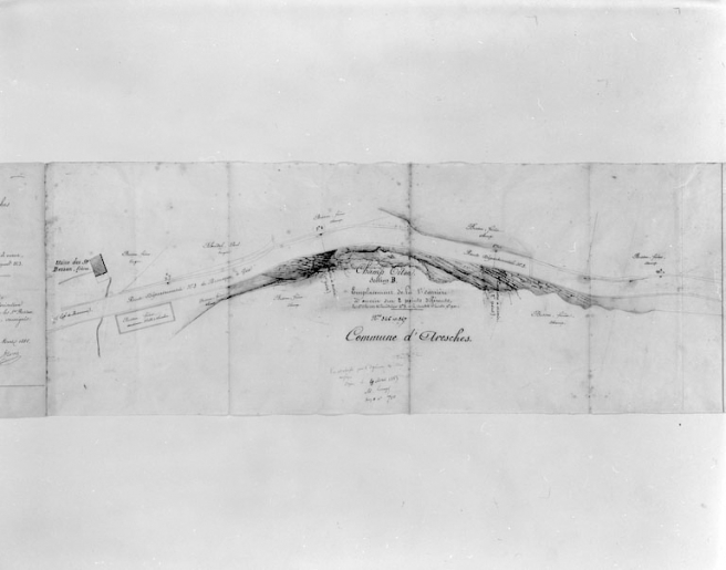 Plan des lieux à l'appui de la demande d'autorisation présentée par les sieurs Besson frères [...]. © Yves Sancey / Région Bourgogne-Franche-Comté, Inventaire du patrimoine - 1997