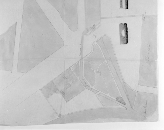 Plan du cours de la rivière d'Ain et de la forge du Pont du Navoy. © Yves Sancey / Région Bourgogne-Franche-Comté, Inventaire du patrimoine - 1997