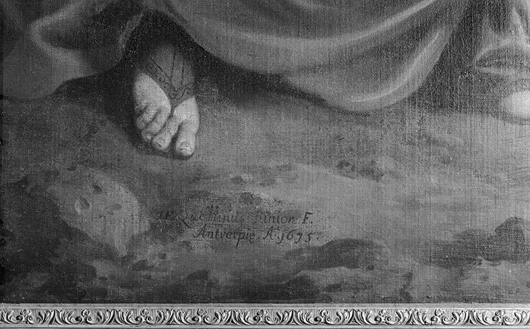 Détail : signature et date. © Yves Sancey / Région Bourgogne-Franche-Comté, Inventaire du patrimoine - 1998