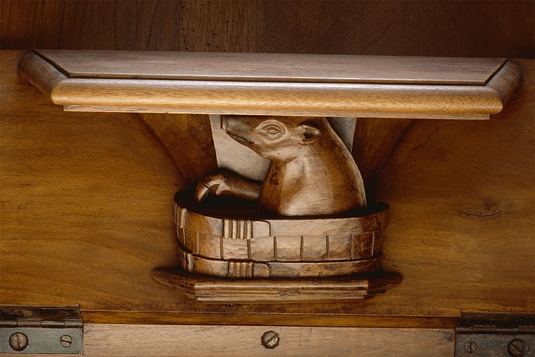 Miséricorde de la quinzième stalle basse. © Jérôme Mongreville / Région Bourgogne-Franche-Comté, Inventaire du patrimoine - 1998