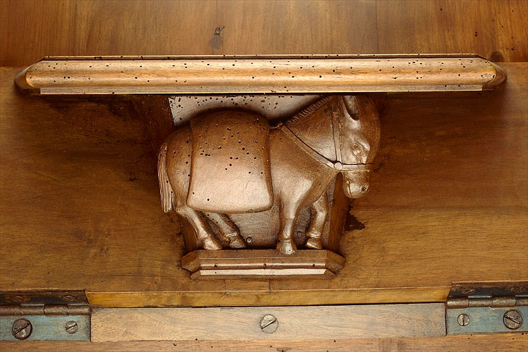 Miséricorde de la quinzième stalle haute. © Jérôme Mongreville / Région Bourgogne-Franche-Comté, Inventaire du patrimoine - 1998