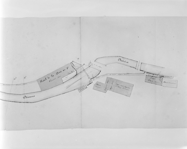 Réglement d'eau de l'usine du Sr Chavin (Aimé) [détail de la partie droite]. © Jérôme Mongreville / Région Bourgogne-Franche-Comté, Inventaire du patrimoine - 1999